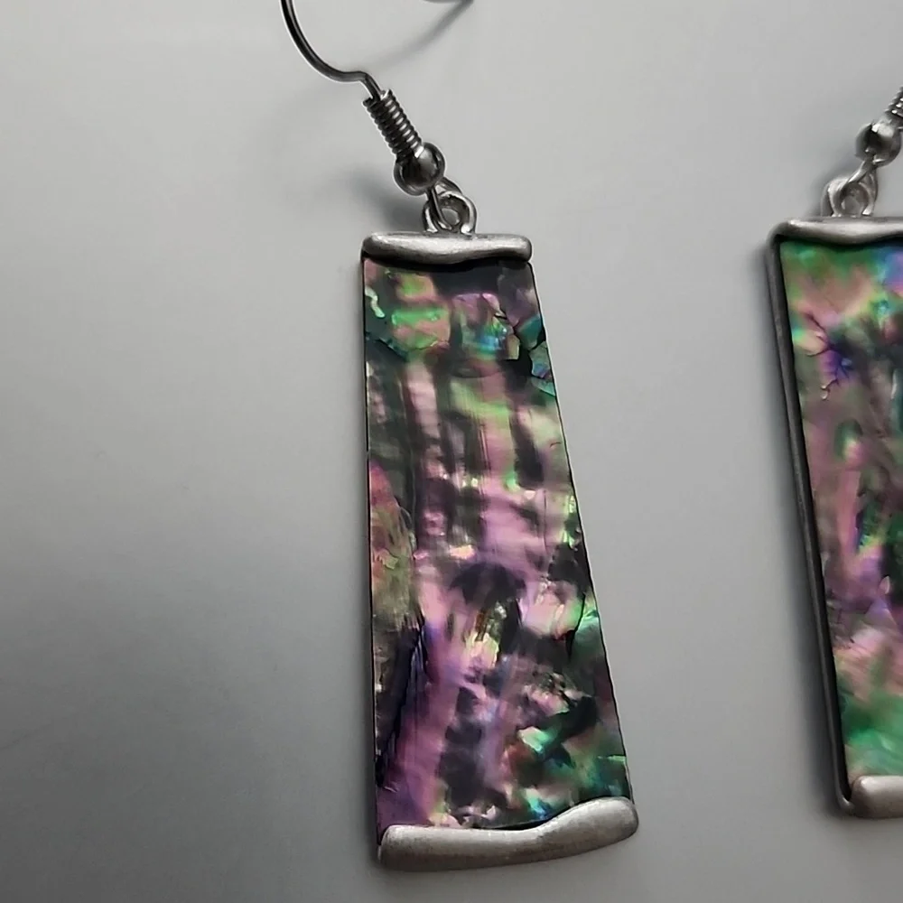 BOHO MULTICOLOR Acrylic Silver Abalone Shell